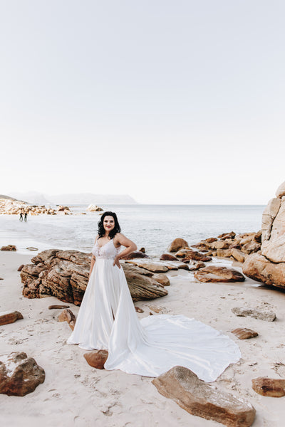 Arlene - Satin Beach Wedding Dress (Sample Sale
