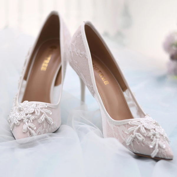 Peony Bridal Shoe by Tying the Knot