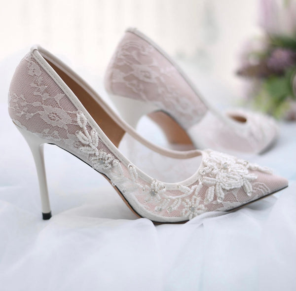Peony Bridal Shoe by Tying the Knot